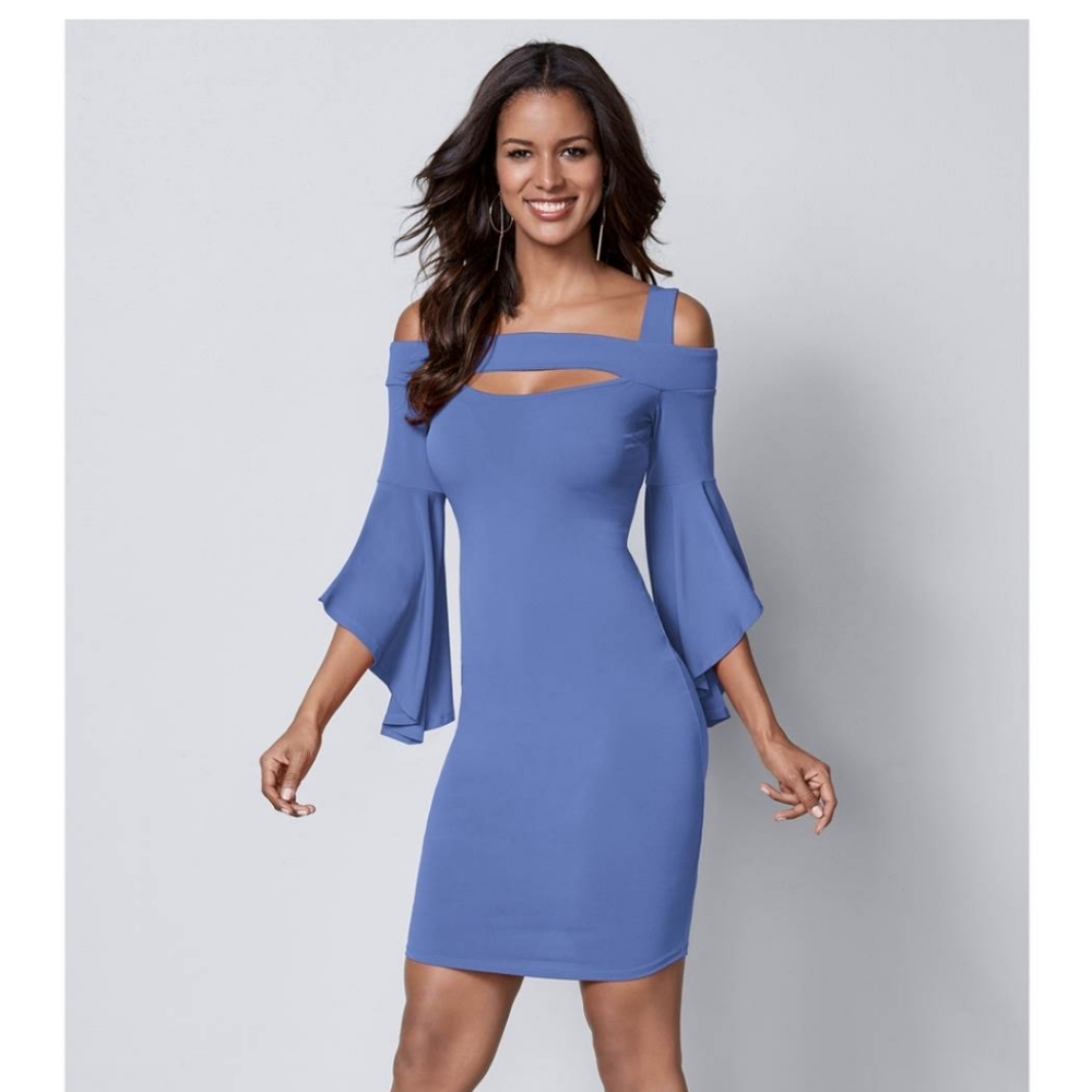Cold-Shoulder Bodycon Dress